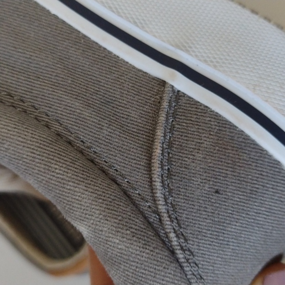 Sperry Striper II CVO Canvas Gray Sneakers Men's 9.5 Nautical Preppy Casual - Picture 9 of 14